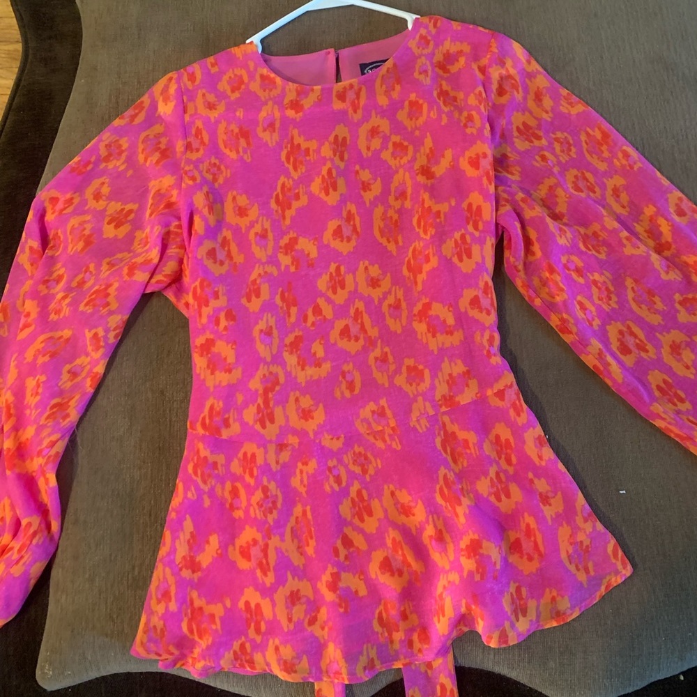 Pink & Orange Pattern Blouse